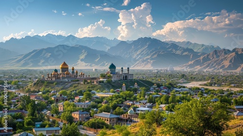 Osh skyline, Kyrgyzstan, cultural crossroads of Central Asia