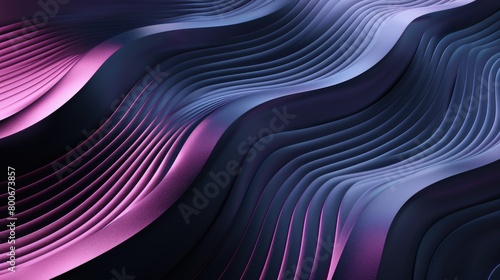 vibrant purple and blue abstract wavy neon stripes