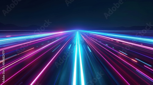 glowing neon trails abstract