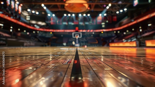 NBA Arena court view, close up, very high quality, unreal engine, extreme details 