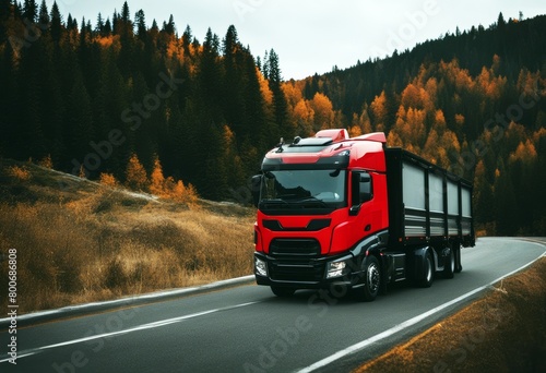 'truck fast van logistic forwarding supporter transport speed city objective route toll interstate lorry freight street country road time motion blur importation export industry'