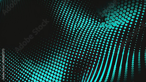 neon turquoise and black hi tech vector gradient texture 
