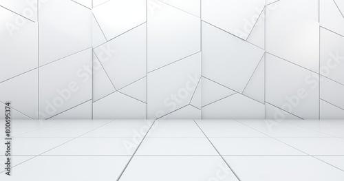 white polygons abstract background