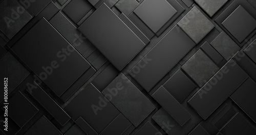 modern black design with 3d geometric tiles