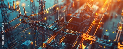 Bring your audience above and beyond with a birds-eye view of power grid infrastructure Showcase the intricate components and design principles in a visually compelling way