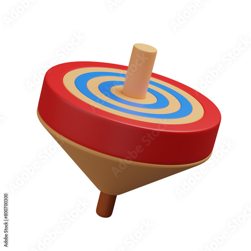 3d render wooden toy illustration