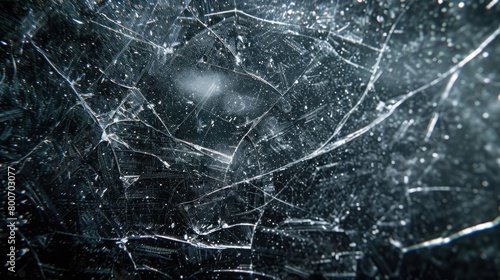 Abstract shattered glass with reflections