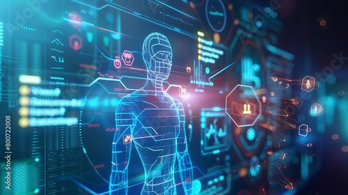 AI algorithms analyzing patient lifestyle and environmental factors impacting health