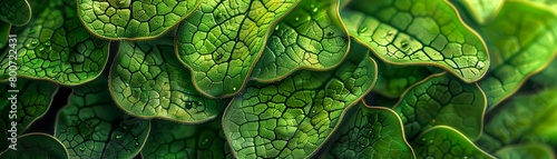 Capture the essence of plant biology through a visually stunning aerial perspective, highlighting the hidden beauty and functionality of microstructures