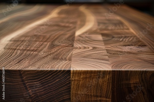 Stylish Surfaces: Horizontal Grain Walnut Wood for Elegant Design Display
