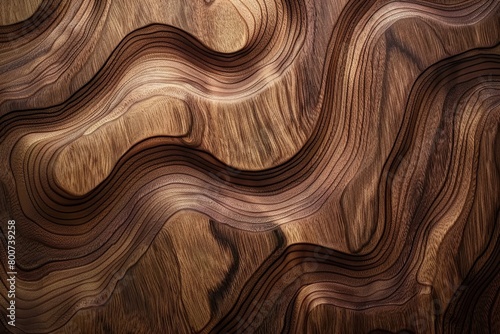 Detailed Walnut Grain Patterns: A Blend of Tree Design and Nature