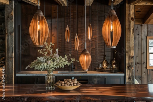 Elevating Interior Design: High-Quality Walnut Wood Surfaces in Luxury Lighting Fixtures