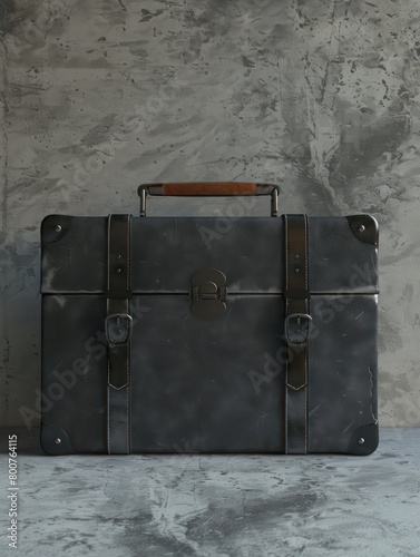 black and grey briefcase