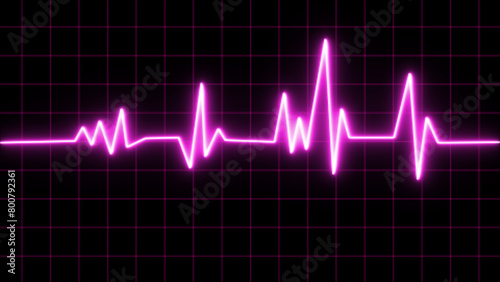 Heart beat pulse flat icon. Cardiogram line icon. Pulse.