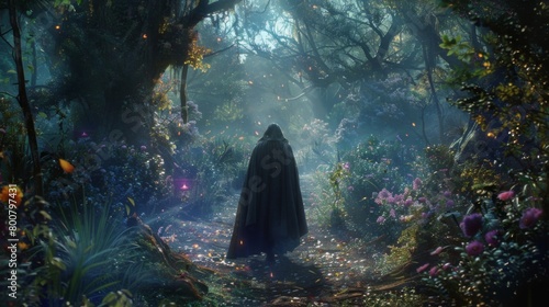 Wandering through an enchanted forest one may stumble upon a mysterious cloaked figure. As they draw closer the figure reveals themselves . .