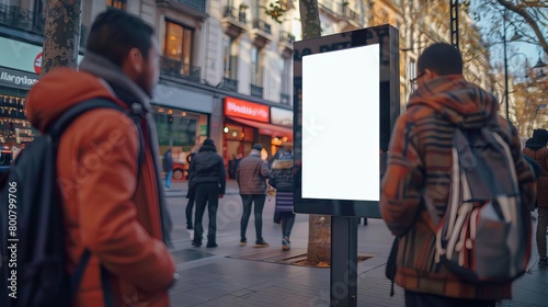 Interactive Billboard with QR Code Image of an interactive billboard that features a QR code for passersby to scan and receive special offers