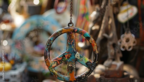 Accessory featuring a symbol of peace