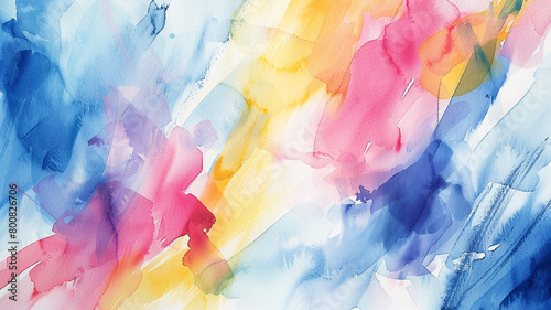 A sense of movement and rhythm animates this abstract background of watercolor hand painting, with dynamic brushstrokes and gestural marks creating a lively and energetic 