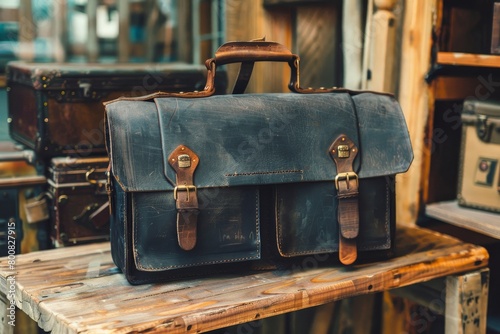 Briefcase made of leather