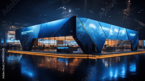 The exhibition design features a 1000 sqm stand with innovative technological elements, including mesmerizing LED screens enhancing the immersive experience