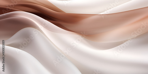 A picture of a white and brown background with a white and orange swirl. 