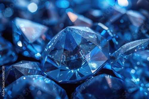 blue diamond background. Created with Ai