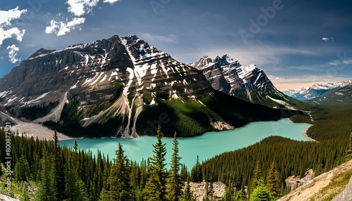 Banff National Park in Canada,majestic mountains, turquoise lakes, and abundant wildlife