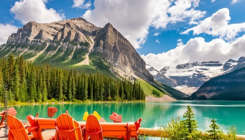Banff National Park in Canada,majestic mountains, turquoise lakes, and abundant wildlife