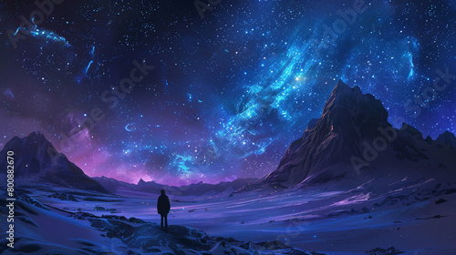 Radiant echoes of celestial whispers, painting the night sky with the dreams of a thousand distant worlds.