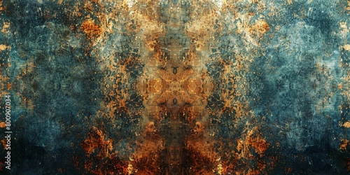 Blue and orange grunge texture background
