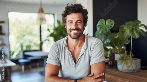Portrait of a handsome young man smiling