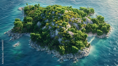A Rocky Island in the Mediterranean Sea