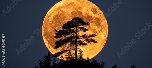 Enchanting full moon rising, illuminating lunar surface, embodying night s magic and mystery