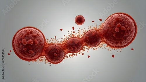 cells flowing into a vein Erythrocytes blood cell stream isolated on transparent background.