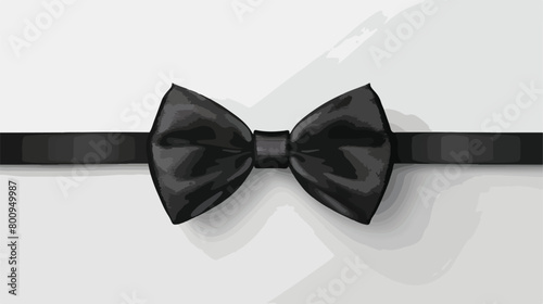 Stylish black bow tie on white background Vector style
