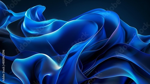 fondo abstracto. ondas azules en fondo oscuro