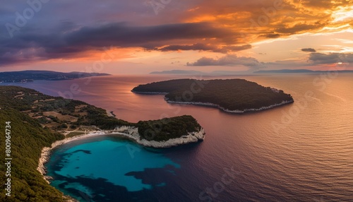Famous bay in Antipaxos island in Greece 