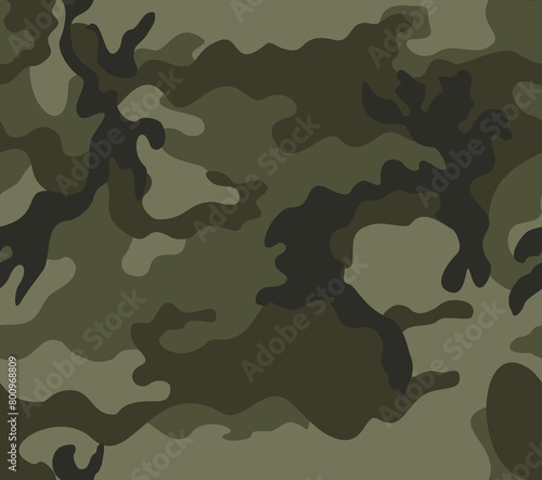  vector camouflage army seamless pattern khaki texture, forest print, hunting