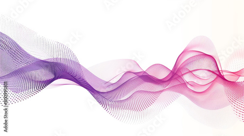 Explore the potential of decentralized finance (DeFi) with dynamic gradient lines in a single wave style isolated on solid white background