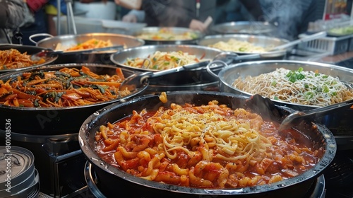 A snapshot of a busy Korean food festival