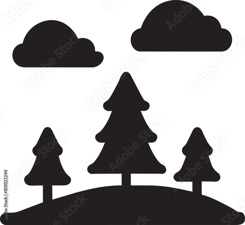 pine grove, pictogram