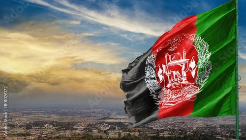 The Flag of Afghanistan.