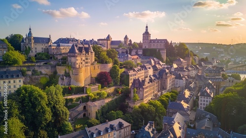 Luxembourg Fortress City Skyline