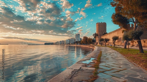 Thessaloniki Byzantine Walls Skyline