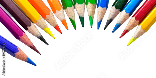 Color pencils isolated on white background