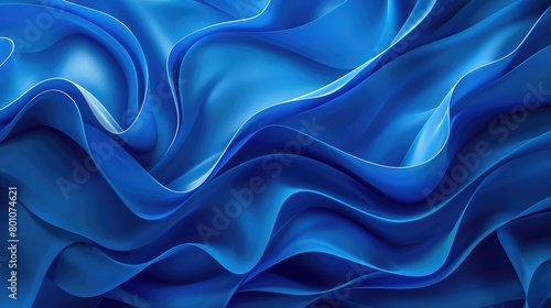 Abstract stylish smooth modern blue wave pattern background ,Light blue color glossy silk satin cloth wavy texture background, Close up of a soft Satin Texture in royal blue Colors,Elegant Background 