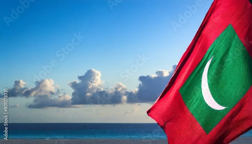 The Flag of Maledives