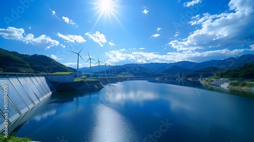 Renewable energy synergy solar wind and hydro power