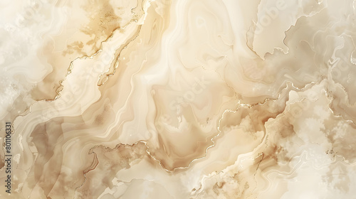 Light brown (beige) gradient abstract marble background. Generative AI.
