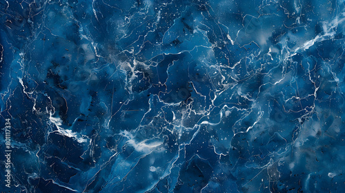 rough indigo blue marble background. Generative AI.